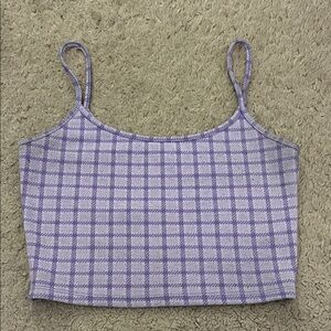 Purple Plaid Women's Crop Top